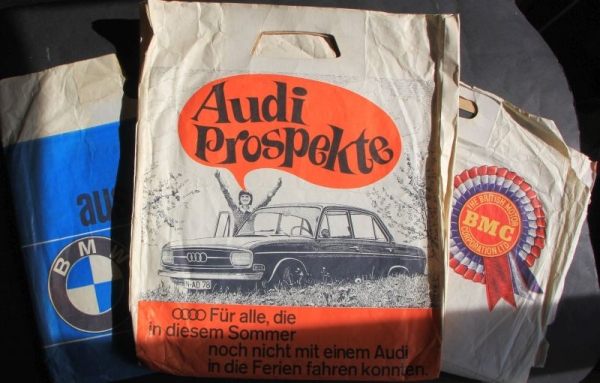 Audi BMW BMC Advertising-Bags paper 1968 (1399)